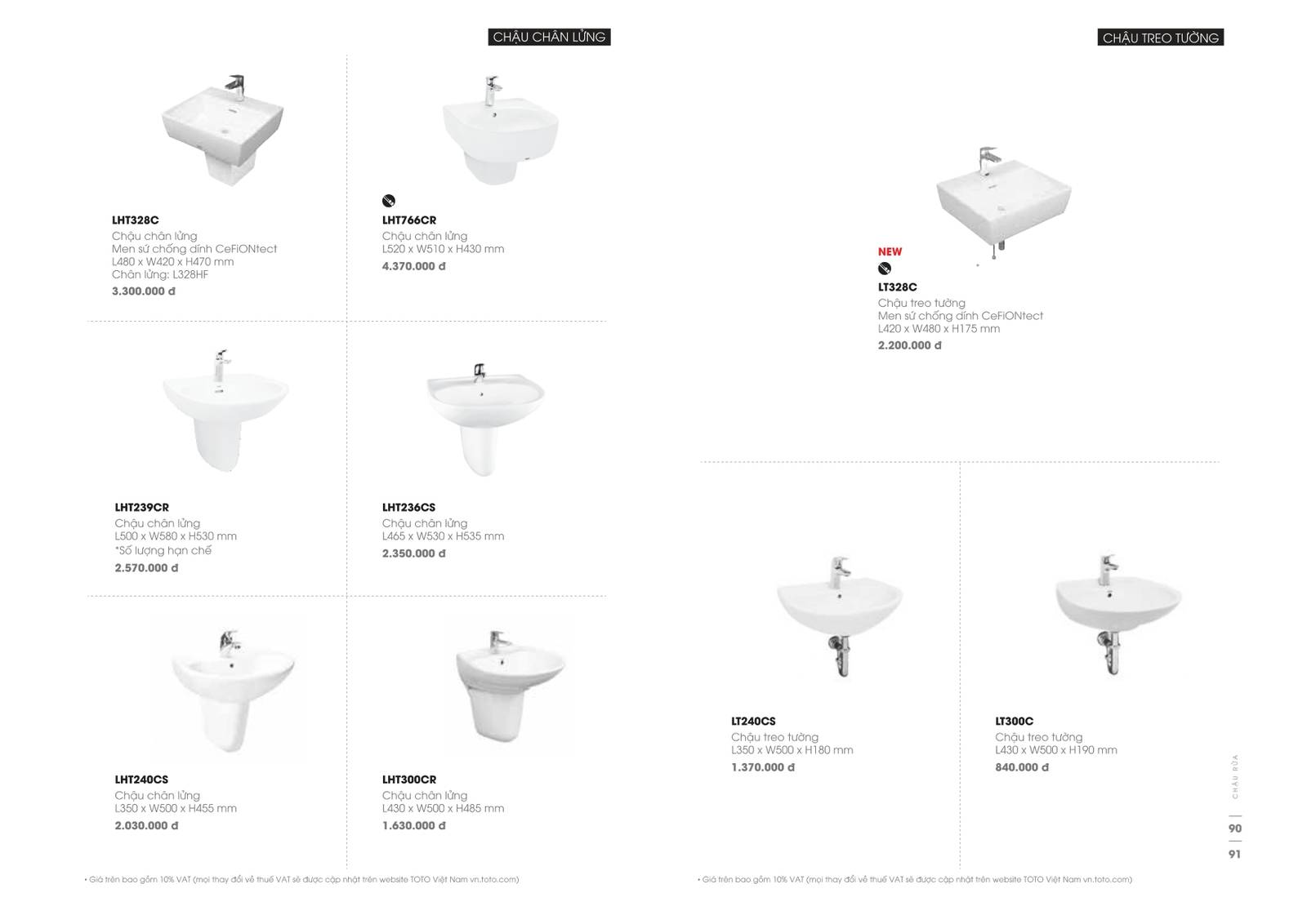 Bảng giá và Catalogue Thiết bị vệ sinh TOTO mới nhất 2024 /Page 40